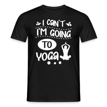 Je ne peux pas aller au yoga yoga amusant - T-shirt homme - noir - Devant - AI Model Male 178 light (178cm)