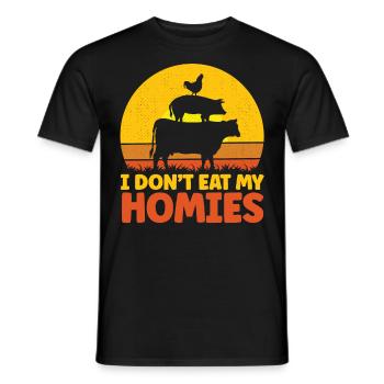 I Dont Eat My Homies - Männer T-Shirt - Schwarz - Vorne - AI Model Male 178 light (178cm)