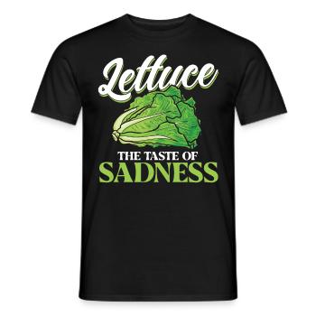 Lettuce The Taste Of Sadness - Men's T-Shirt - black - Front - AI Model Male 178 light (178cm)