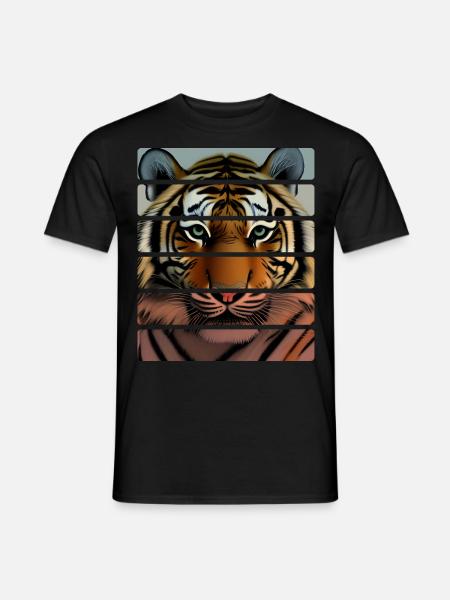 Tiger - Männer T-Shirt - Schwarz