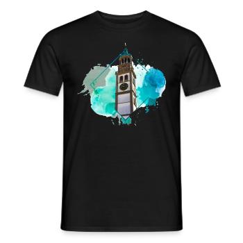 Augsbourg Allemagne City Skyline Splash Coloré - T-shirt homme - noir - Devant - AI Model Male 178 light (178cm)