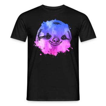Paresseux Faultier - T-shirt homme - noir - Devant - AI Model Male 178 light (178cm)
