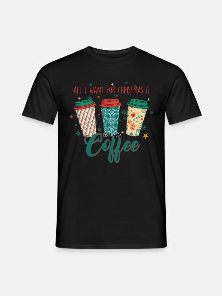 Kaffee Kaffeetrinker Geschenkidee - Männer T-Shirt - Schwarz