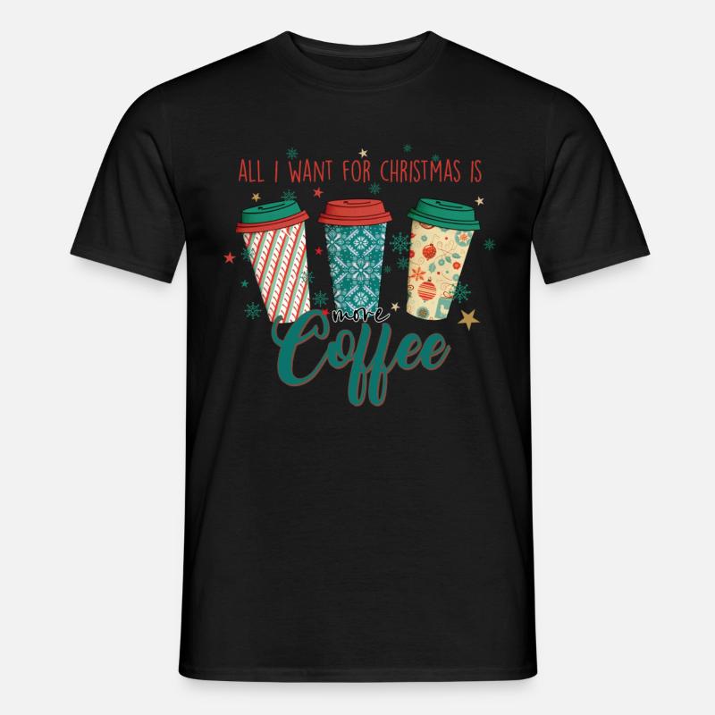 Kaffee Kaffeetrinker Geschenkidee - Männer T-Shirt - Schwarz