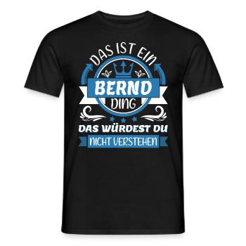 Bernd Name Vorname Namenstag Namensgeschenk - Männer T-Shirt - Schwarz - Vorne - AI Model Male 178 light (178cm)