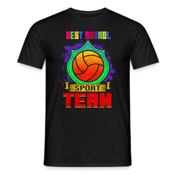 Volleyball School Sports Team - Men's T-Shirt - black - Front - AI Model Male 178 light (178cm)