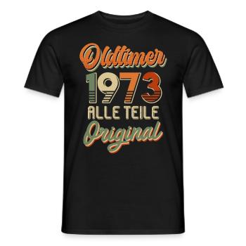 Oldtimer 50 ans 50e anniversaire - T-shirt homme - noir - Devant - AI Model Male 178 light (178cm)