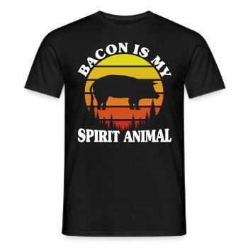 Le bacon est mon animal spirituel - T-shirt homme - noir - Devant - AI Model Male 178 light (178cm)