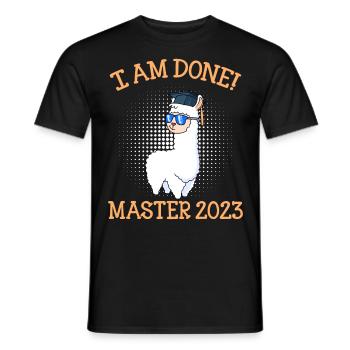 I finished Master 2023 - Men's T-Shirt - black - Front - AI Model Male 178 light (178cm)