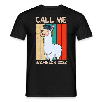 Call me Bachelor 2023 - Men's T-Shirt - black - Front - AI Model Male 178 light (178cm)
