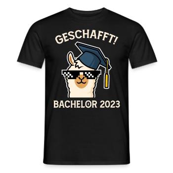 Bachelor 2023 geschafft Bachelor Abschluss - Männer T-Shirt - Schwarz - Vorne - AI Model Male 178 light (178cm)