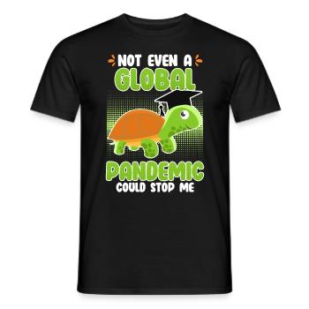 La pandémie mondiale n’a pas pu m’arrêter - T-shirt homme - noir - Devant - AI Model Male 178 light (178cm)