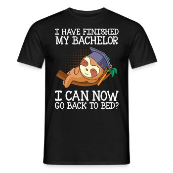 Bachelor 2023 Je peux maintenant aller au lit - T-shirt homme - noir - Devant - AI Model Male 178 light (178cm)