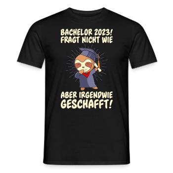 Irgendwie den Bachelor 2023 geschafft - Männer T-Shirt - Schwarz - Vorne - AI Model Male 178 light (178cm)