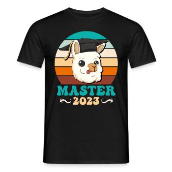 Master Degree Master 2023 - Men's T-Shirt - black - Front - AI Model Male 178 light (178cm)