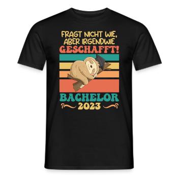 Bachelor 2023 irgendwie geschafft - Männer T-Shirt - Schwarz - Vorne - AI Model Male 178 light (178cm)