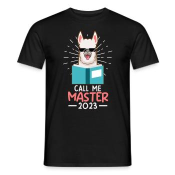 Master 2023 Appelez-moi Master - T-shirt homme - noir - Devant - AI Model Male 178 light (178cm)