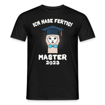 Master 2023 ich habe fertig Master Abschluss 2023 - Männer T-Shirt - Schwarz - Vorne - AI Model Male 178 light (178cm)