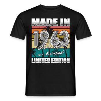 60e anniversaire Made in 1963 Edition limitée - T-shirt homme - noir - Devant - AI Model Male 178 light (178cm)