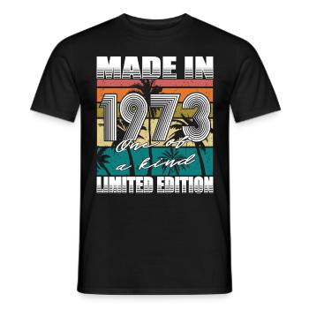 50e anniversaire Made in 1973 Edition Limitée - T-shirt homme - noir - Devant - AI Model Male 178 light (178cm)