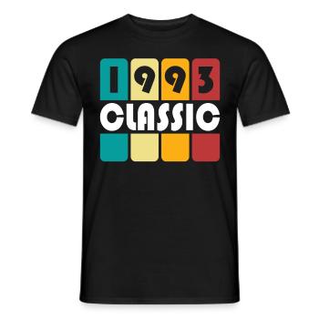 30. Geburtstag Jahrgang 1993 Classic 1993 - Männer T-Shirt - Schwarz - Vorne - AI Model Male 178 light (178cm)