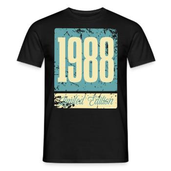 1988 Anniversaire de naissance Année de naissance - T-shirt homme - noir - Devant - AI Model Male 178 light (178cm)