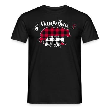 Nana Bear - Männer T-Shirt - Schwarz - Vorne - AI Model Male 178 light (178cm)