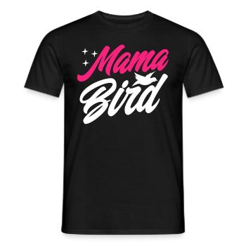 Mama Bird - Men's T-Shirt - black - Front - AI Model Male 178 light (178cm)