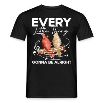 Every Little Thing Gonna Be Alright - Männer T-Shirt - Schwarz - Vorne - AI Model Male 178 light (178cm)
