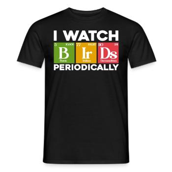 I Watch Birds Periodically - Men's T-Shirt - black - Front - AI Model Male 178 light (178cm)