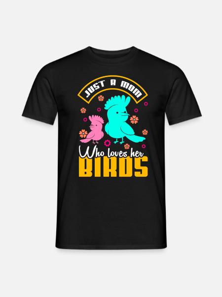 Vogel Mutter Vögel Mutterliebe - Männer T-Shirt - Schwarz