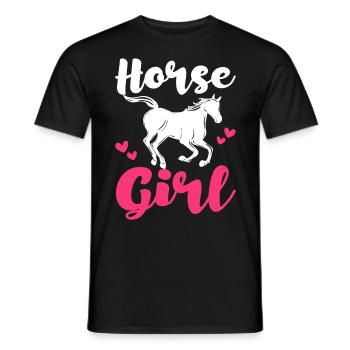 Horse Girl - Men's T-Shirt - black - Front - AI Model Male 178 light (178cm)