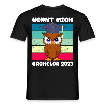 Nennt mich Bachelor 2023 Studium Abschluss - Männer T-Shirt - Schwarz - Vorne - AI Model Male 178 light (178cm)