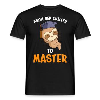 From bed chiller to master 2023 - Men's T-Shirt - black - Front - AI Model Male 178 light (178cm)