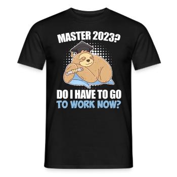 Master Degree 2023 from Bet-Chiller to Master - Men's T-Shirt - black - Front - AI Model Male 178 light (178cm)