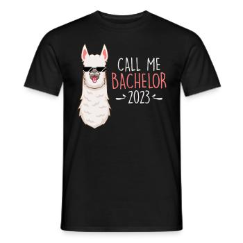 Call me Bachelor 2023 Bachelor Degree - Men's T-Shirt - black - Front - AI Model Male 178 light (178cm)