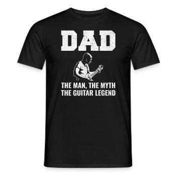 Basse Guitare Papa Musicien Musicien Bassiste Fête des pères - T-shirt homme - noir - Devant - AI Model Male 178 light (178cm)