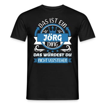 Jörg Name Vorname Namenstag Namensgeschenk - Männer T-Shirt - Schwarz - Vorne - AI Model Male 178 light (178cm)
