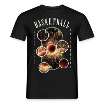 Basketteur Basketteur Dunking Sport Vintage - T-shirt homme - noir - Devant - AI Model Male 178 light (178cm)