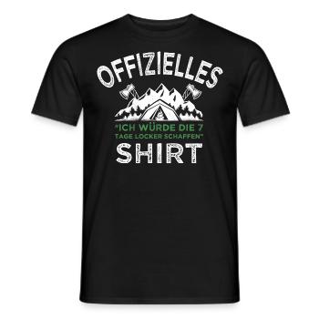 Ich würde die 7 tage locker schaffen And the Wild - Männer T-Shirt - Schwarz - Vorne - AI Model Male 178 light (178cm)