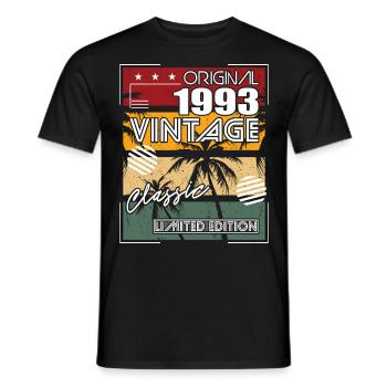 30e anniversaire Millésime 1993 Original Classique 1993 - T-shirt homme - noir - Devant - AI Model Male 178 light (178cm)