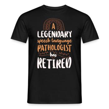 Speech Therapist Therapy Assistant - Men's T-Shirt - black - Front - AI Model Male 178 light (178cm)