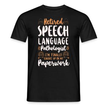 Speech Therapist Therapy Assistant - Men's T-Shirt - black - Front - AI Model Male 178 light (178cm)