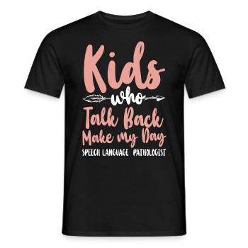 Speech Therapist Therapy Assistant - Men's T-Shirt - black - Front - AI Model Male 178 light (178cm)