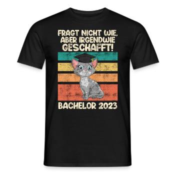 Bachelor 2023 irgendwie geschafft Bachelor - Männer T-Shirt - Schwarz - Vorne - AI Model Male 178 light (178cm)