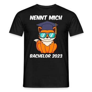 Bachelor 2023 Bachelor Abschluss 2023 - Männer T-Shirt - Schwarz - Vorne - AI Model Male 178 light (178cm)