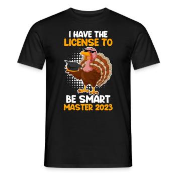 Master 2023 Licence à Smart Shit - T-shirt homme - noir - Devant - AI Model Male 178 light (178cm)