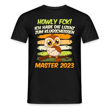 Master 2023 Lizenz zum Klugscheißen Master - Männer T-Shirt - Schwarz - Vorne - AI Model Male 178 light (178cm)