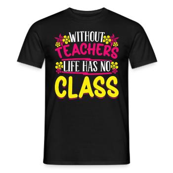 Lehrer sans professeurs La vie sans classe l’école - T-shirt homme - noir - Devant - AI Model Male 178 light (178cm)