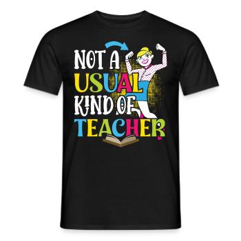 L’enseignant n’est pas un type habituel d’enseignants élèves de l’école - T-shirt homme - noir - Devant - AI Model Male 178 light (178cm)
